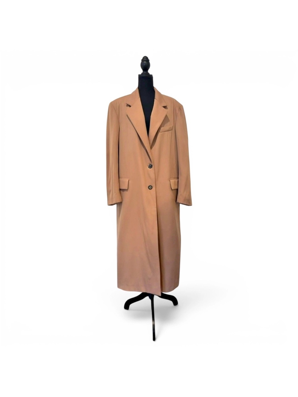 Dries Van Noten Classic Long Tan Women's Overcoat